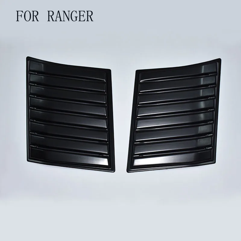 Автомобильный Стайлинг, 2 шт. для 2012- ranger t6, T7, XLT, наклейки для стайлинга автомобилей, АБС-пластик, декоративный воздушный поток, впускной ковш, крышка для капота - Цвет: matte black