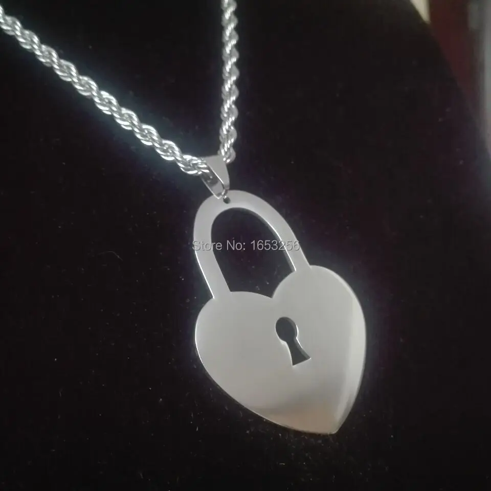 Цепочка с подвеской в виде сердца из нержавеющей стали 2 дюйма 4 мм 22 | Украшения и