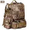 Новинка! 50L Molle большой емкости тактический рюкзак штурмовой Открытый военный рюкзак для кемпинга охотничья сумка - Цвет: HLD