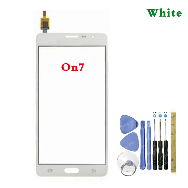 On7 White With Tool Для samsung Galaxy On5 G5500 G550 5," и On7 G6000 SM-G6000 5,5" сенсорный экран дигитайзер сенсор внешняя стеклянная панель объектива - Цвет: On7 White With Tool