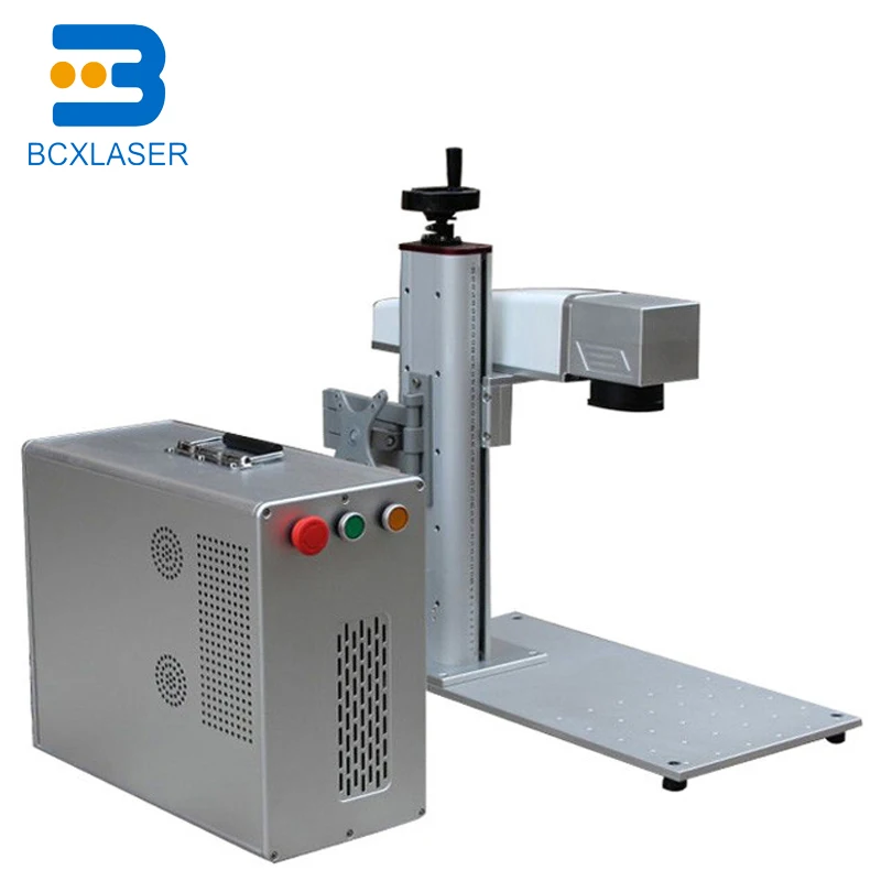 

20W 30W 50W fiber laser marking machine for metal stainless steel with computer and rotary