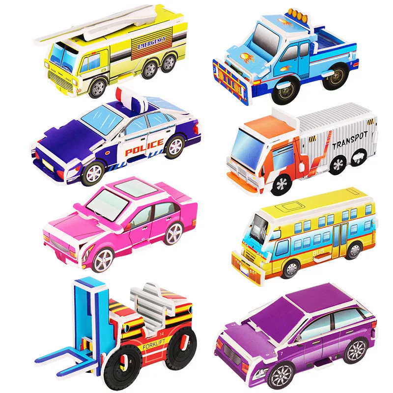 DIY Creative 3D Puzzle Educational Toys Handmade House Car Model Toy Exercise Logic Thinking Ability Gift To Children | Игрушки и хобби