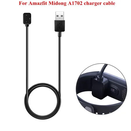 for midong A1702 Зарядное устройство для Amazfit Bip USB кабель док-станция зарядная подставка для Xiaomi Huami Amazfit 2/2S Stratos Pace Смарт-часы Midong A1607 A1702 - Цвет: for midong A1702