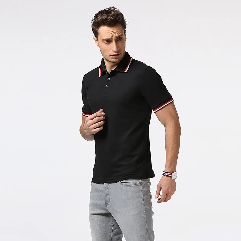 Мужская рубашка поло с вышивкой коротким рукавом|printed polo shirt|polo shirt menmen |