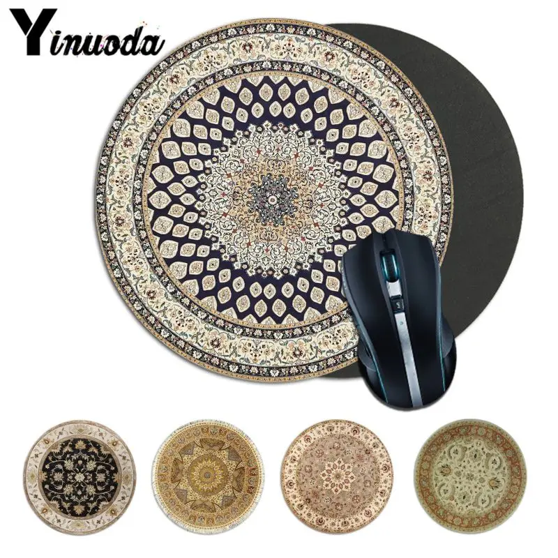

Yinuoda round Persian Carpets Rubber PC Computer Gaming mousepad anime Hot Selling Fashion Design mouse mat gaming desk mat