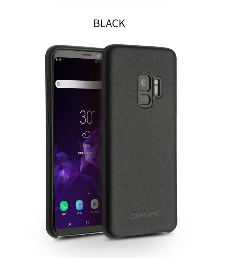 QIALINO, ультра тонкий чехол из натуральной кожи для samsung Galaxy S9, модная роскошная сумка, чехол для телефона samsung S9 Plus