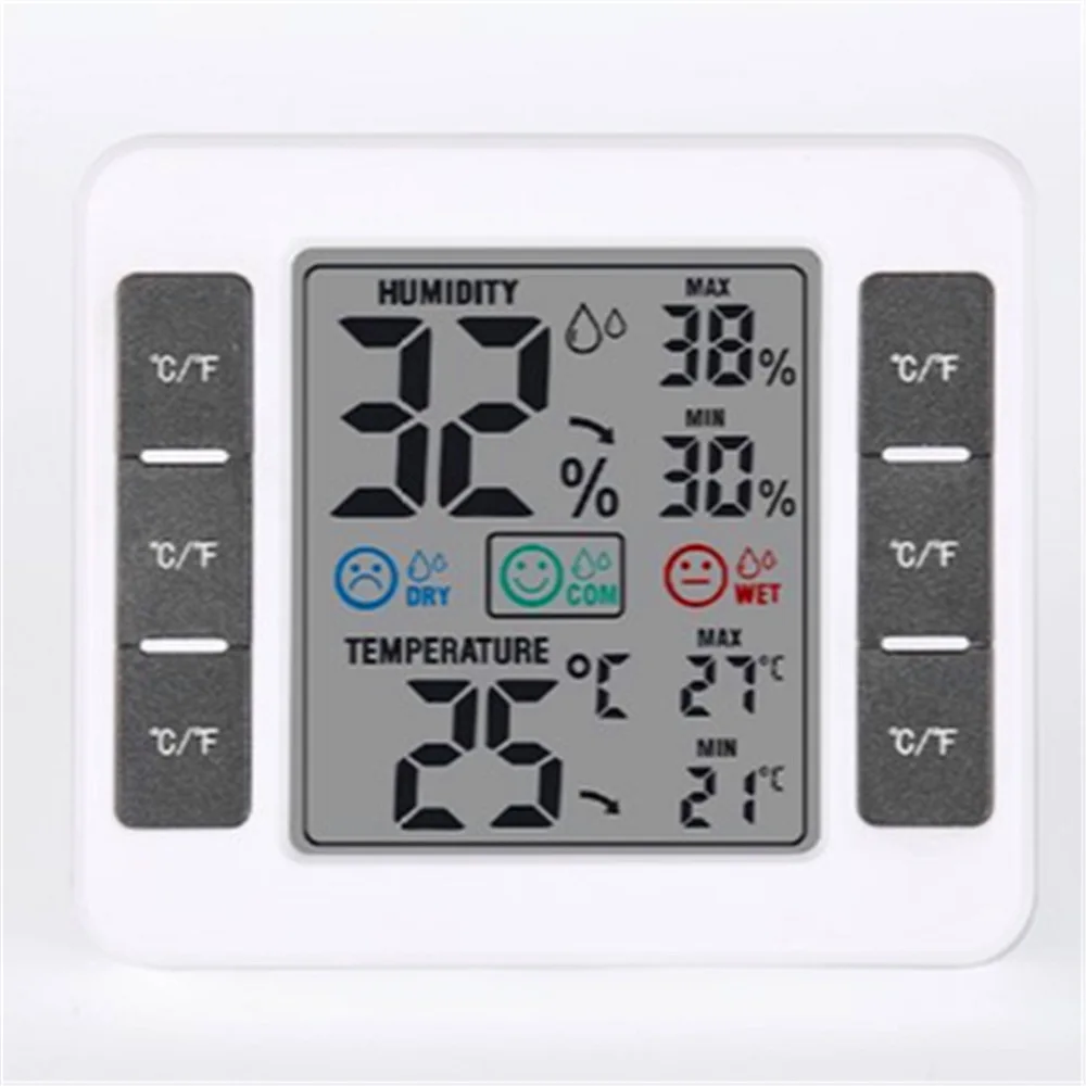 

1 Pc Home Digital Indoor High-precision Wet & Dry Thermometer Temperature 0~50 C Baby Room Maximum & Minimum For 24 Hours