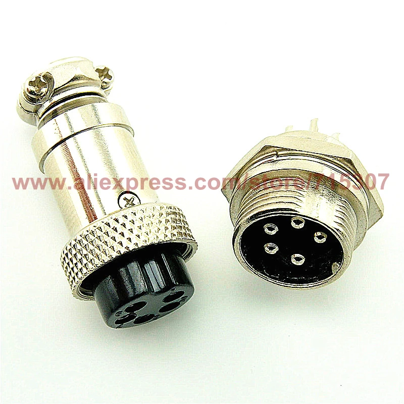 Авиационный соединитель 16 мм авиационный штекер 5PIN и гнездо разъем + 5P всего 2