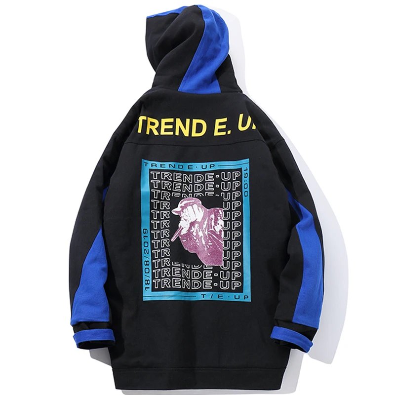 Aelfric Eden 2018 Streewear прилив бренд хип хоп Свободная куртка с капюшоном зима плюс
