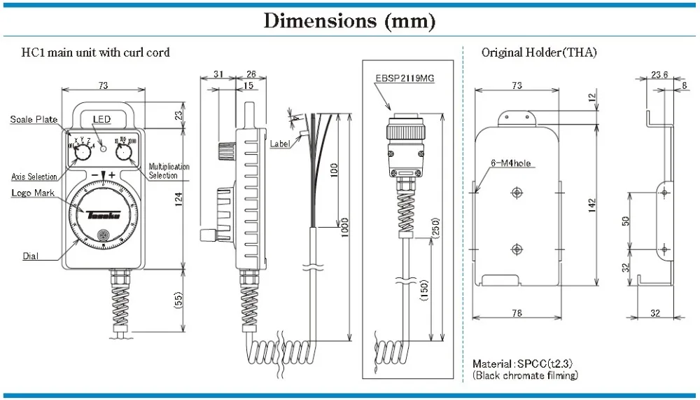 TOSOKO HC121 HC115 HC11D ЧПУ рукоятка маховика ручной импульсный генератор для MITSUBISHI SIEMENS FANUC системы 5 в 12 В MPG