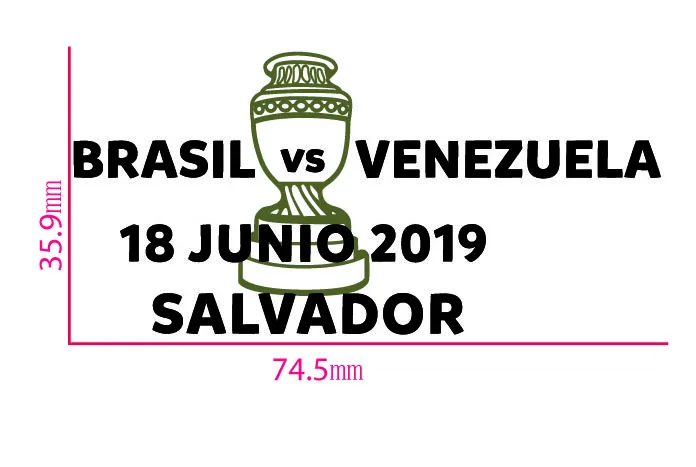 

2019 Copa america Brasil match details Brasil vs Venezuela Match Day Iron Patch Soccer Badge