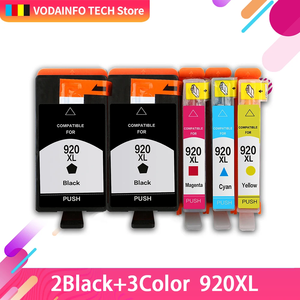 Замена QSYRAINBOW для HP 920 XL 920XL с чернильным картриджем Officejet 6000/6500/6500