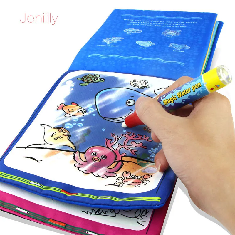 1 шт. детская книга для рисования водой с волшебной ручкой|magic water drawing book|water bookwater |