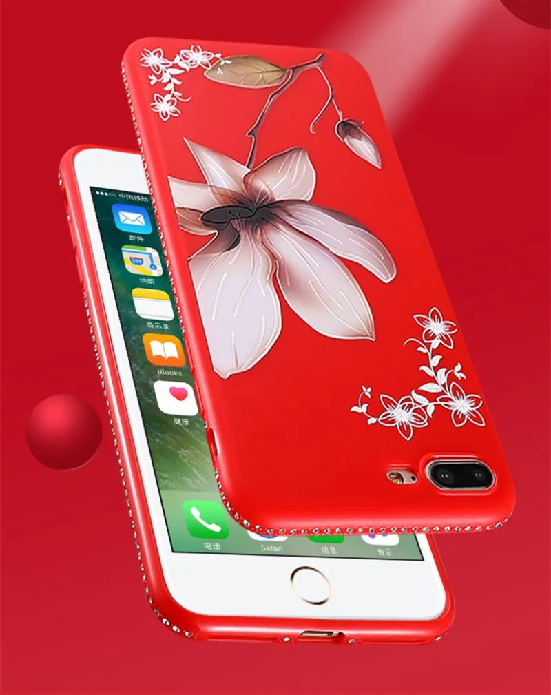 Luxury Soft Silicone TPU flower Diamond funda case conque for Huawei y7 2019 y7prime fundas on y6 prime2019 |