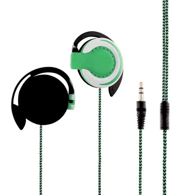 Green Трубка для Shini Mdr-q141 3,5 мм стерео наушники-вкладыши для мобильного телефона, Универсальные наушники гарнитура Ушные крючки наушники Портативное аудио и видео - Цвет: Green
