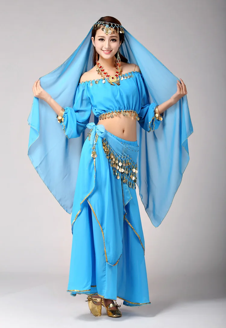Набор костюма для танца живота bellydance 2017 профессиональные Костюмы Болливуда
