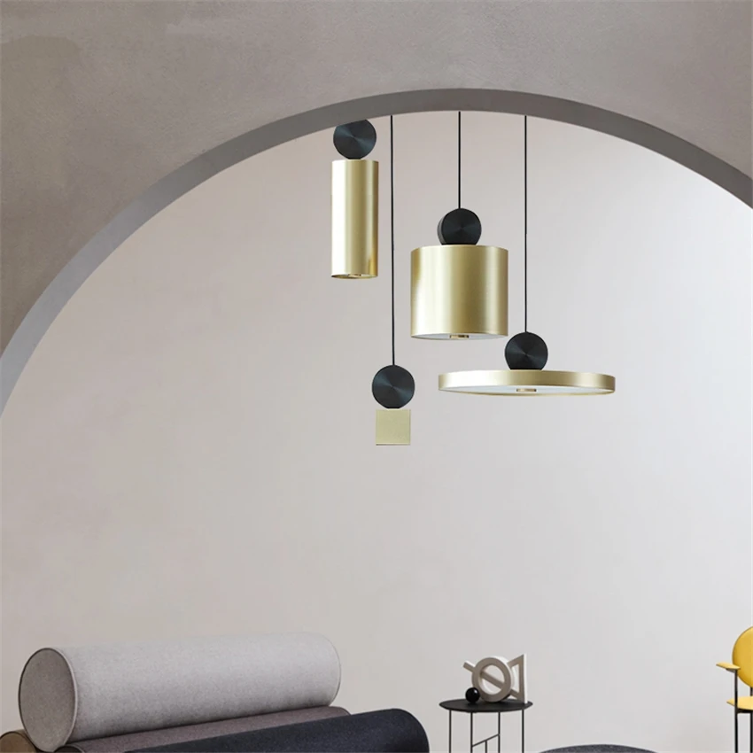 Современные медные роскошные подвесные светильники для ресторана бара столовой