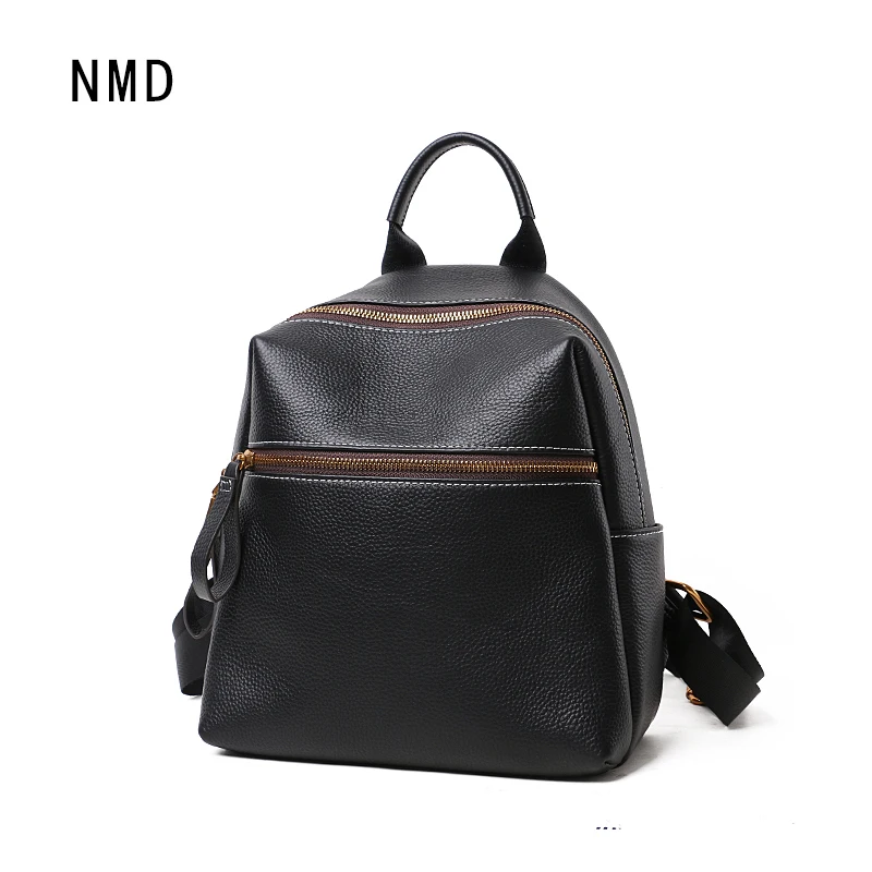 NMD Leather mini ladies tide bag head layer cowboy wild leisure travel small backpack Ultra light and super soft women | Багаж и сумки