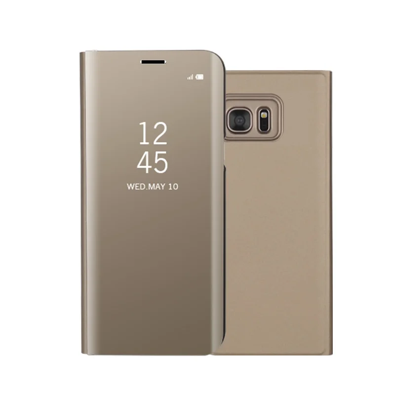 Dulcii для Galaxy S7 S7edge обложку View поверхности зеркала кожаный чехол телефона Samsung S 7 Edge