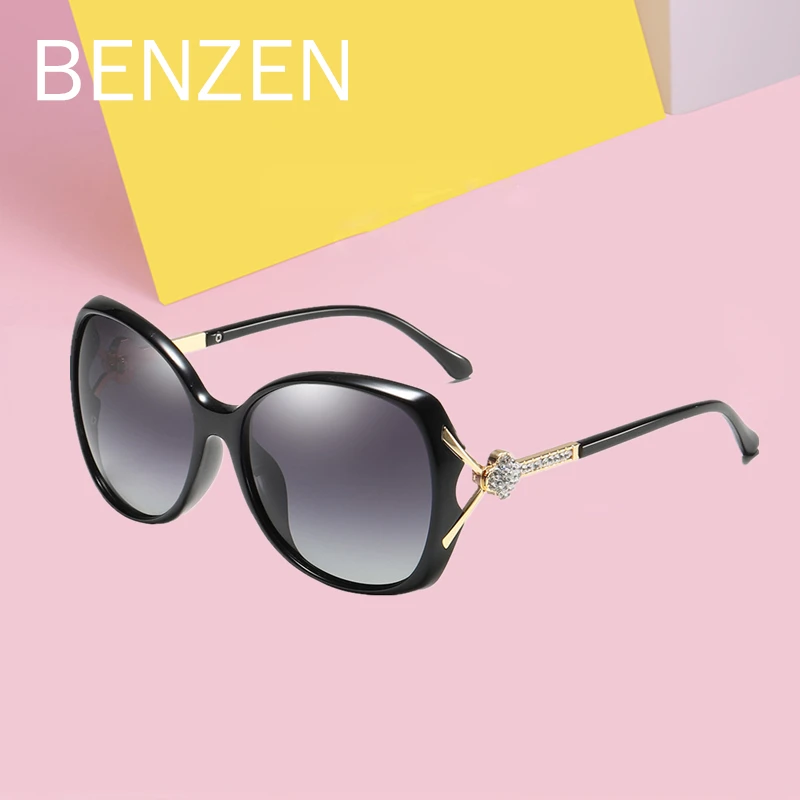 BENZEN, роскошные, стразы, солнцезащитные очки для женщин, фирменный дизайн, новинка, женские солнцезащитные очки, Ретро стиль, овальные оттенки, oulo, УФ-защита, 6615