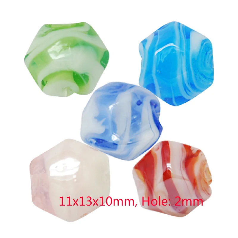 PANDAHALL смешанные Цвет Бусы 200 шт./уп. Ручной работы Бусины Lampwork неправильной формы 4~ 20 мм отверстие: 1~ 2,5 мм - Цвет: J