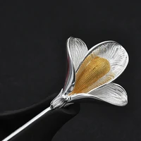 flowers ethnic hairpin 925 sterling silver jewelry chinese hanmade japanese hair sticks vintage bride hair pins women new year