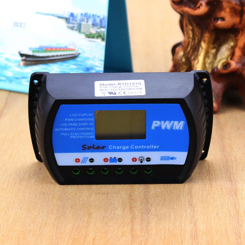 ШИМ Контроллер заряда солнечной батареи 30 А 12 В 24 в ЖК дисплей USB 5 В|display sheet|display case