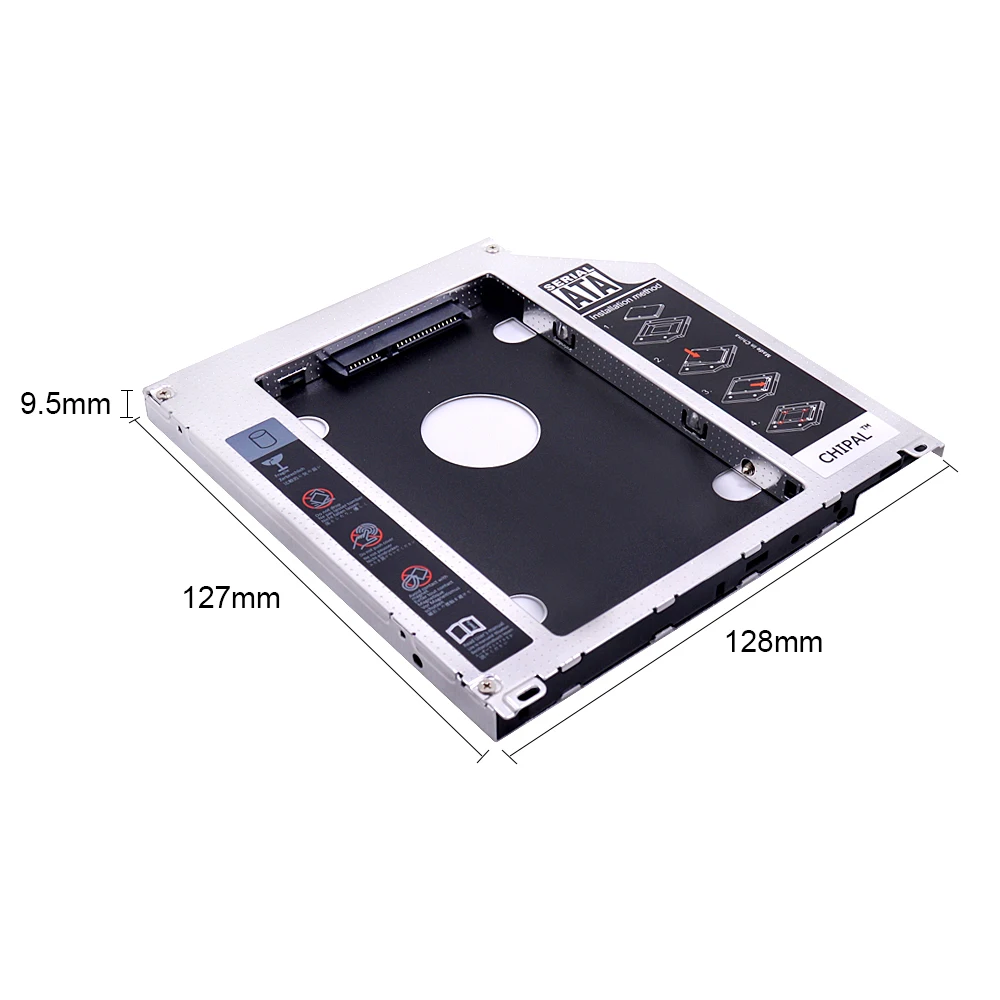 Алюминиевый корпус жесткого диска CHIPAL SATA 3 0 9 5 мм для Macbook Pro Air 13 &quot15&quot 17 &quotSuperDrive