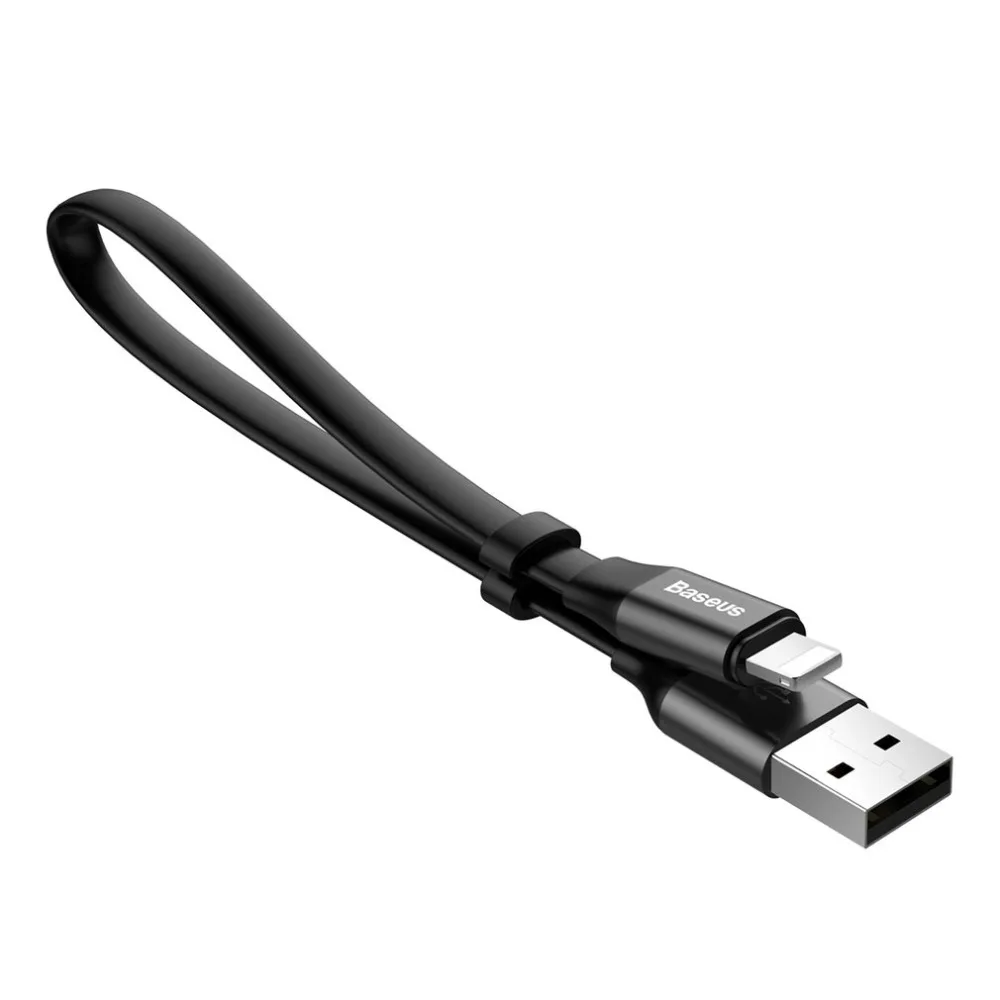 Кабель для передачи данных Baseus 2A 8 Pin кабель для быстрой зарядки 23 см портативный USB ЗУ для мобильного телефона Кабели для iPhone XS MAX