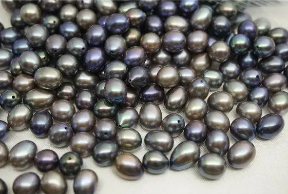 Ювелирные изделия из жемчуга с высоким блеском серый овальный жемчуг