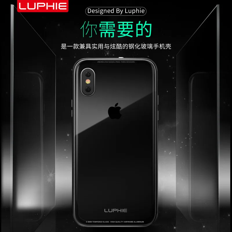 LUPHIE Марка Оригинальный Роскошный Алюминий металлический бампер для iPhone X с