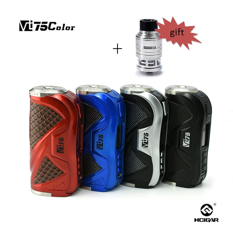 Оригинал HCigar 75 Вт MOD VT75 Цвет экран TC электронных сигарет VT75C коробка vape mod поле с