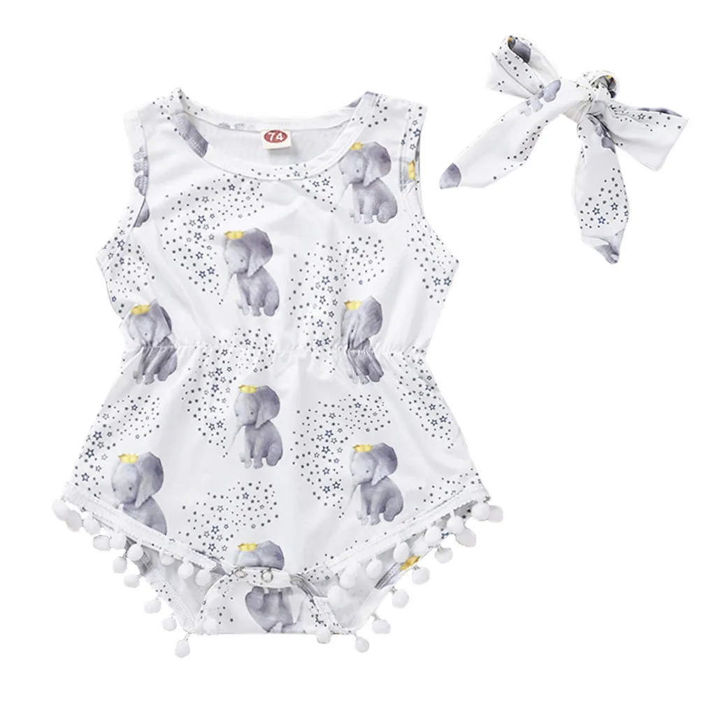 Для девочек Цветочный принт босоножки с помпонами С бахромой головной повязкой