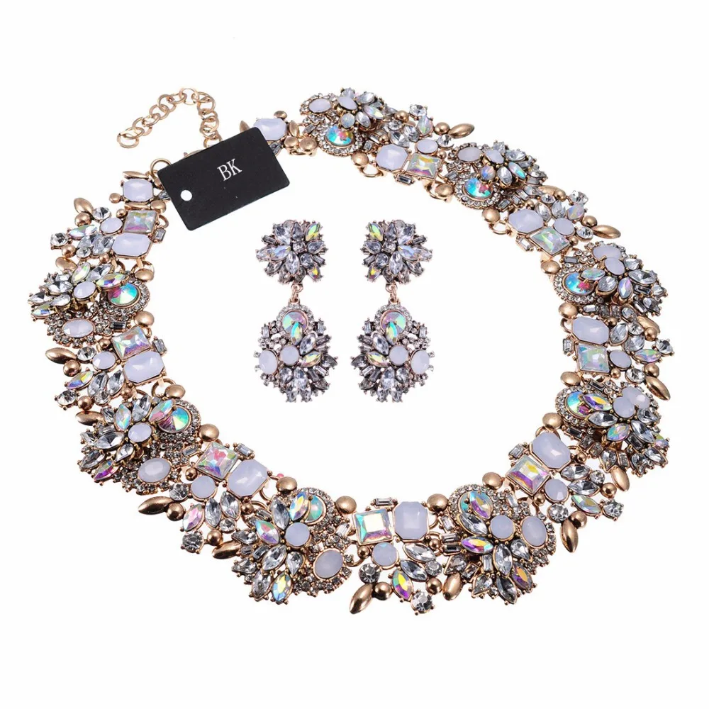 BK многоцветная модная Серебряная цепочка жемчужное колье из смолы подвеска