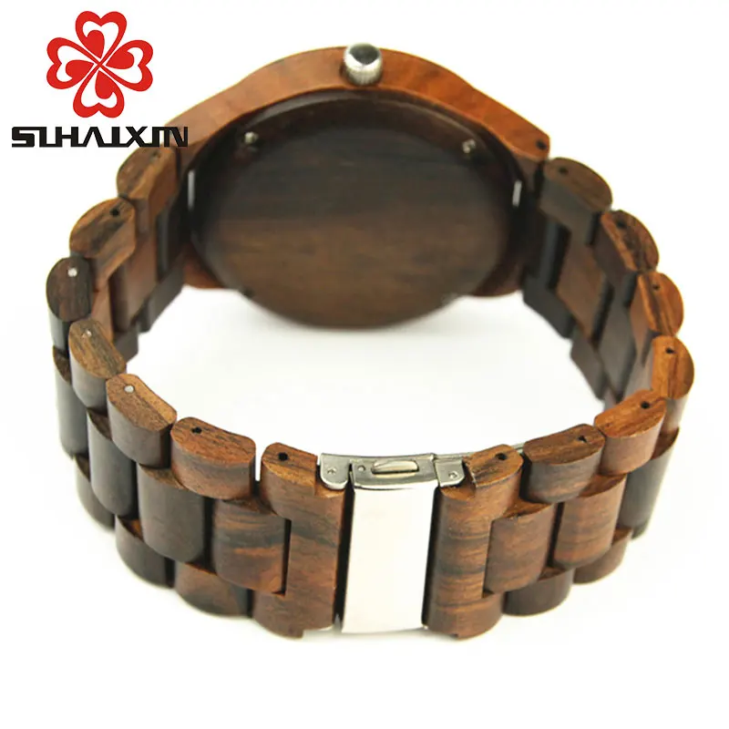 SIHAIXIN деревянные часы ручной работы мужские уникальные reloj madera erkek kol saati Прямая