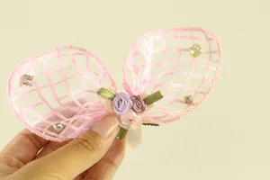 Заколки для волос ручной работы с бантом, с изображением мишки тедди Йорка Шарпи, кружевные заколки для волос, для ухода за собаками, с Мальтийским цветком