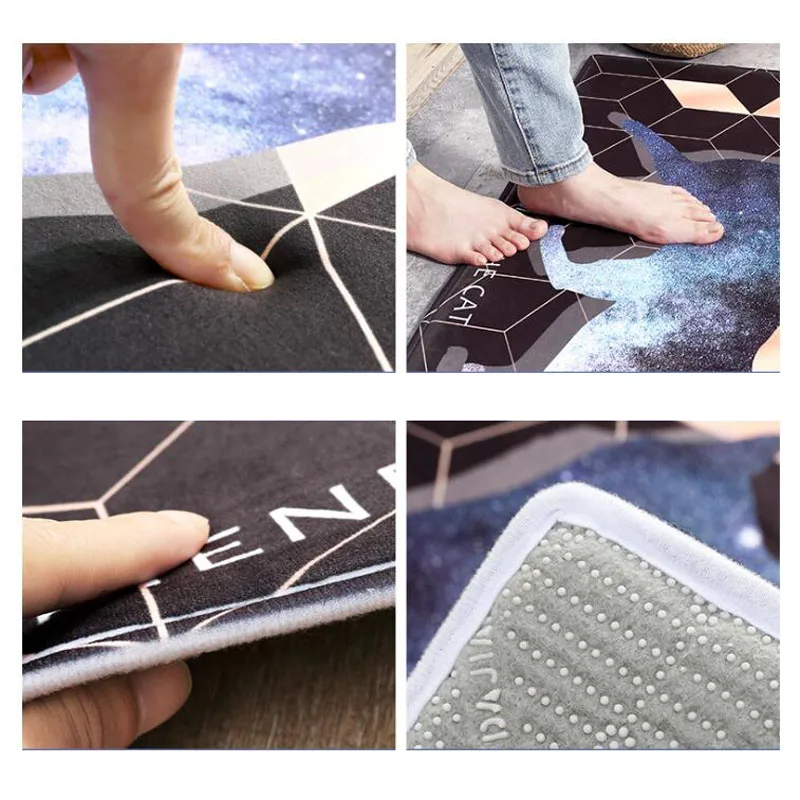 Cartoon Soft Floor Mat Meow Kitty Dog Design Finished Carpet Hallway Kitchen Bathroom Mats | Дом и сад