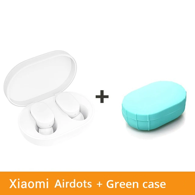 Add Green Box В качестве сырьевого материала! Xiaomi Mijia AirDots Bluetooth наушники Молодежная версия TWS Беспроводная гарнитура стерео бас с микрофоном Handsfree - Цвет: Add Green Box