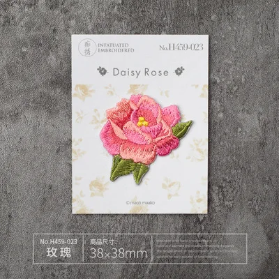 ROSE PATCH Изысканные маленькие буквы торт нашивки в виде цветков розы железная аппликация для одежды diy аксессуары железные нашивки для одежды цветок - Цвет: ROSE PATCH