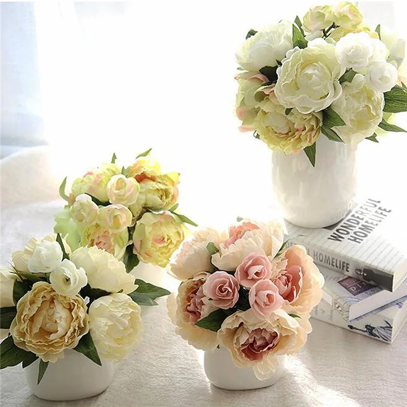 Декоративные принадлежности имитация пиона букет шампанского Моделирование