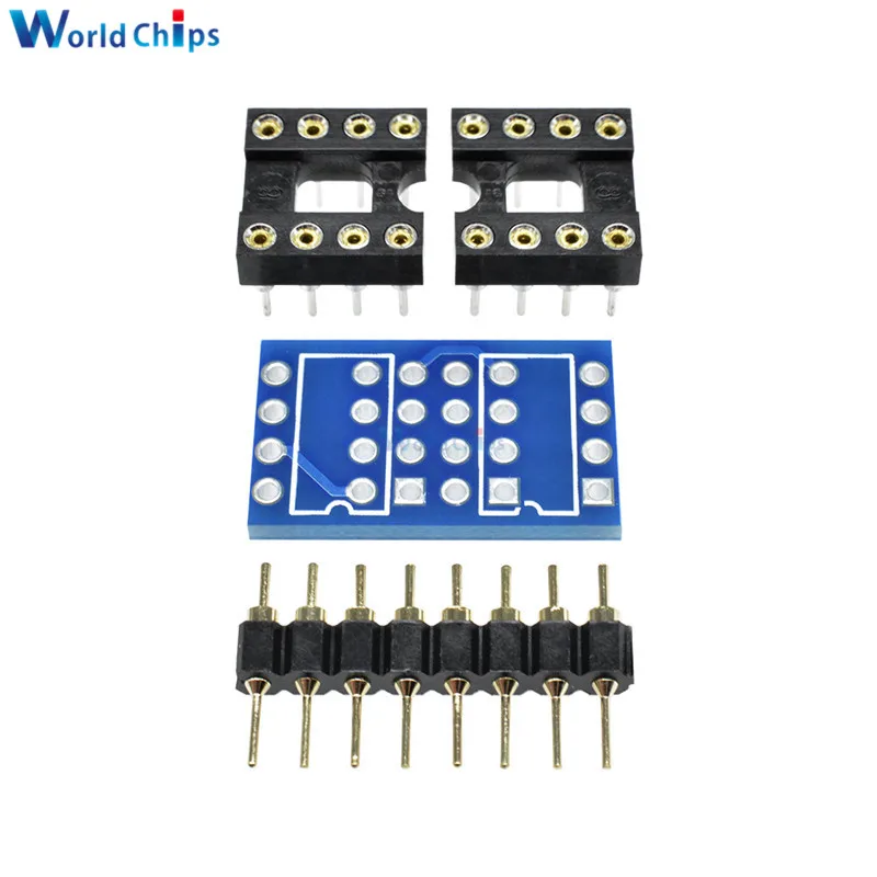 Двойной DIP8 К моно Opamp PCB + Pin Socket для NE5532 OPA2132 OPA627 TL072 P07 | Электронные компоненты и