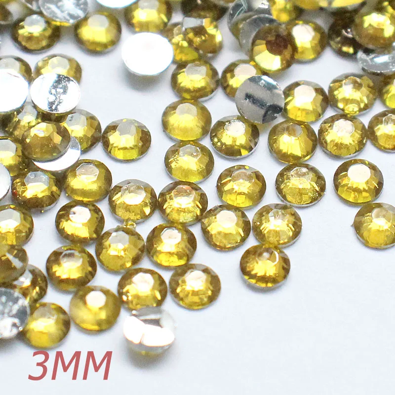 Pale Yellow Lucia crafts, 4 мм, 1000 шт./лот, SS16, стразы из смолы с плоской задней поверхностью, сделай сам, для мобильного телефона, для дизайна ногтей, наклейки, дрель F0701 - Цвет: Pale Yellow