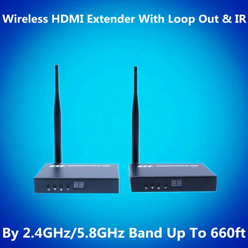 2 4 GHz/5 8 GHz 660ft беспроводной HDMI видео аудио передатчик приемник 1080P удлинитель WIFI