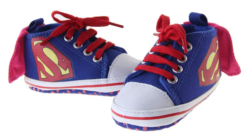 Fashion High Top Superman Sneakers Baby Boys Shoes Canvas Soft Sole No-slip First Walker Prewalkers Newborn Infant Kids Footwear |