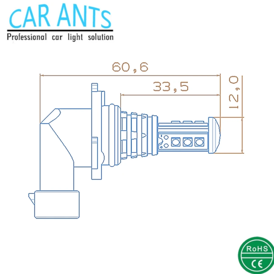 Автомобильные муравьи светодиодный Plug n Play 30 Вт Противотуманные фары 9005/HB3 1400lm