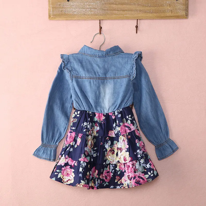 Милое летнее платье для маленьких девочек детская одежда джинсы принцессы с