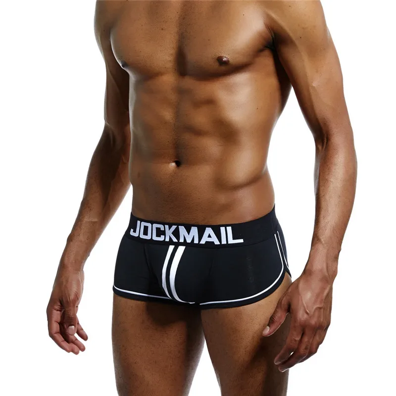 JOCKMAIL фирменфирменное Мужское нижнее белье, боксеры, шорты для геев, с мешочком для пениса, cueca, боксеры, calzoncillos hombre, мужские боксеры, шорты, трусы для сна