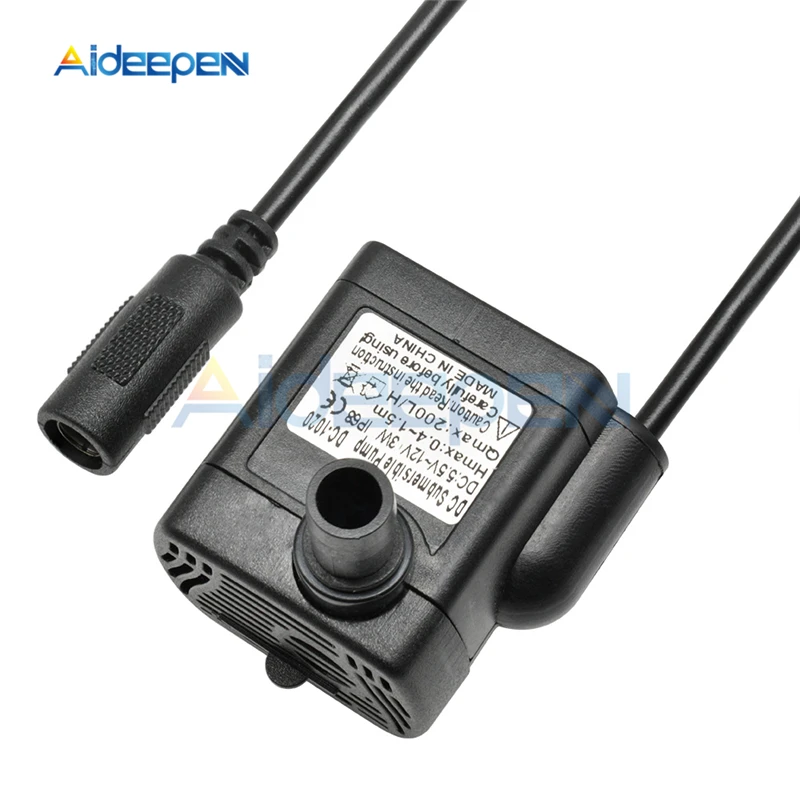 DC 5,5 V-12 V 3W 200L/ч Micro погружной водяной насос DC-1020 аквариума фонтан Пруд Водонепроницаемый насос