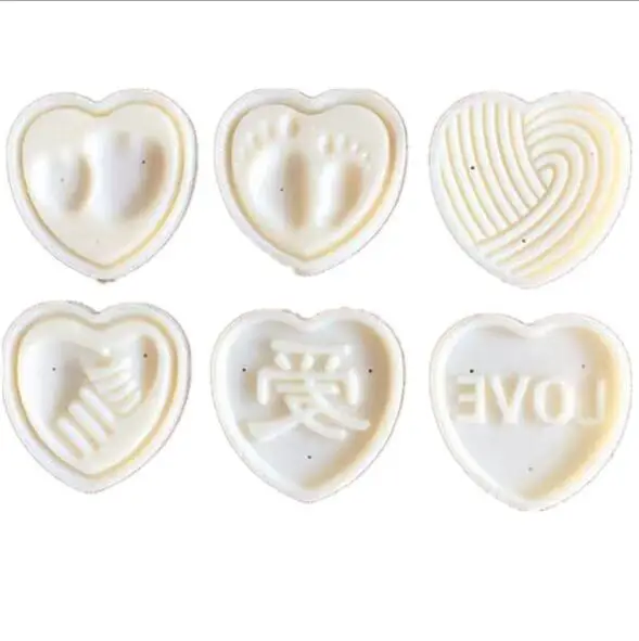 50g 3D flower love moon cake mold 1 barrel + 6 stamp set hand pressure soft candy DIY baking accessories | Дом и сад