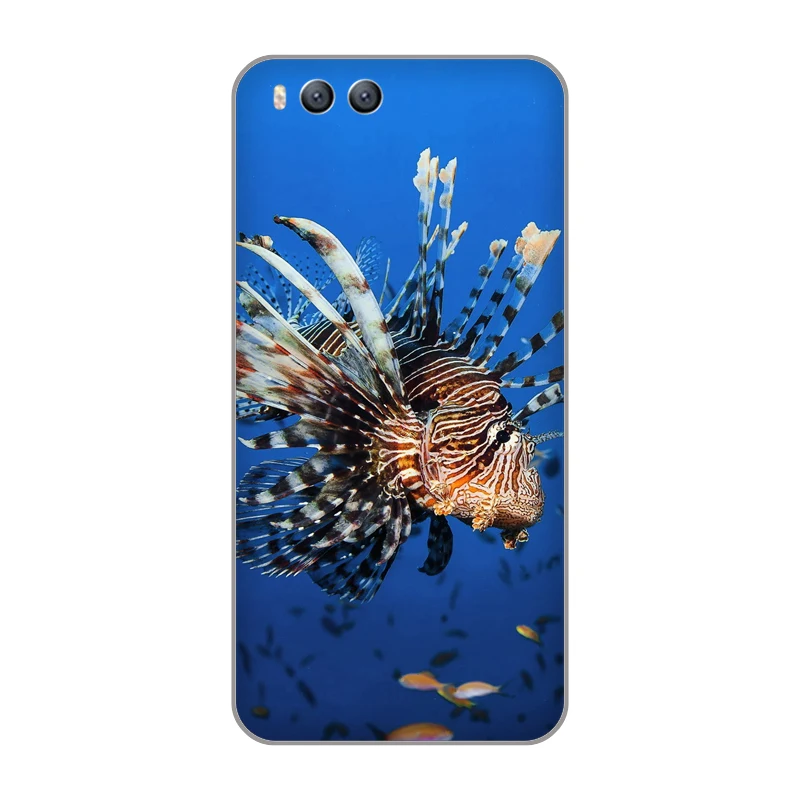 Lionfish blue red Tropical fish printed Soft TPU Silicone Case Cover for xiaomi 3 note3 4 4c 5s 5 6 redmi 4a 6a note note2 5a |